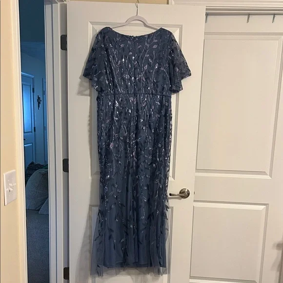 Ever Pretty Blue and Purple Embroidered Wedding Dress - Picture 3 of 3